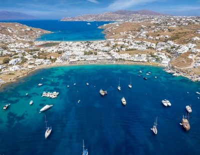 Ornos beach, Mykonos, Greece