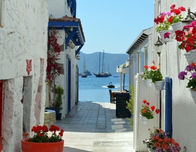 Bodrum town with sea view