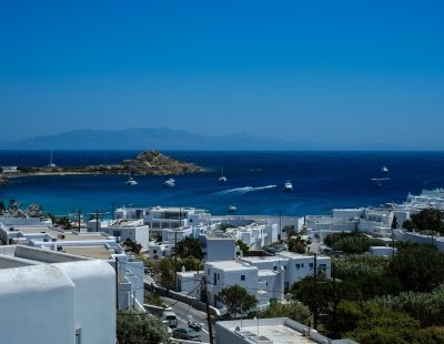 White washed houses, Mykonos Town