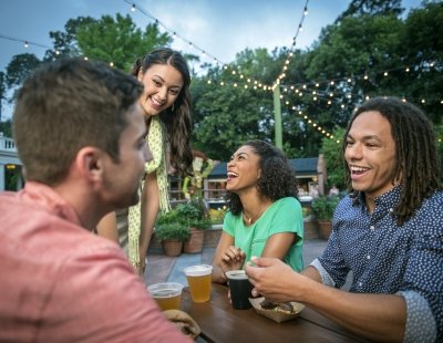 Friends on villa holiday at Storey Lake Resort, Florida