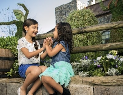 Children playing on villa holiday, Windsor at Westside, Florida