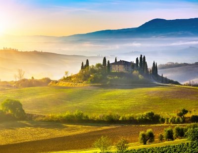 Rolling hills of Tuscany, Italy