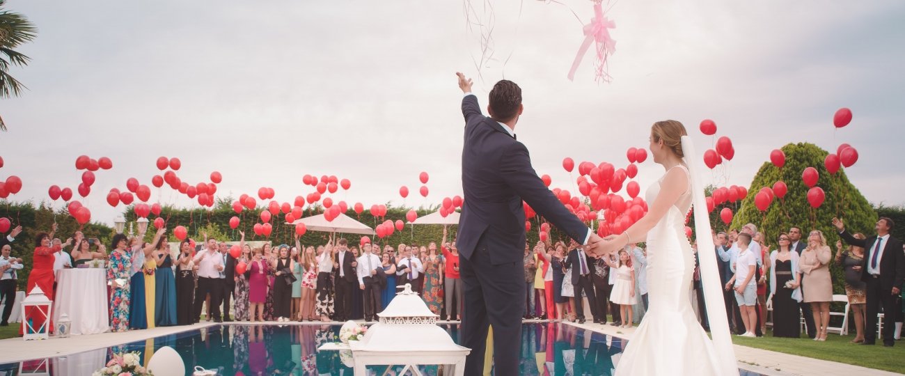 Wedding party at villa in Greece
