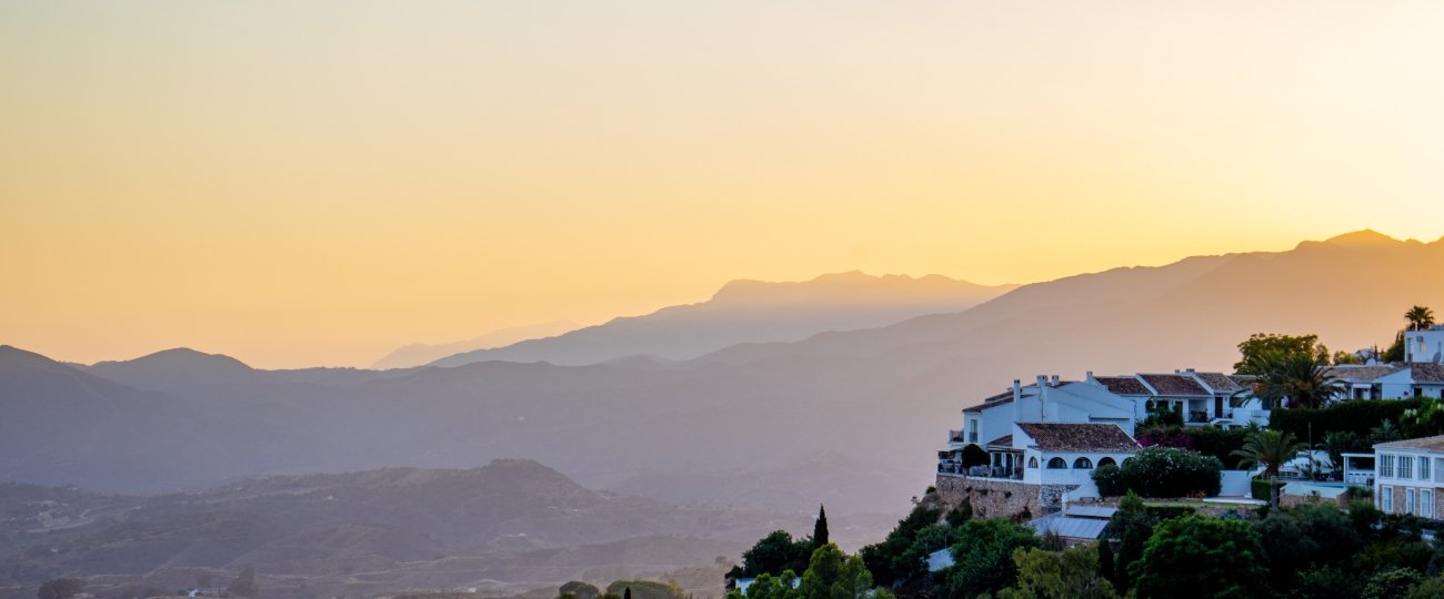 Sunset over Mijas, Costa del Sol, Spain