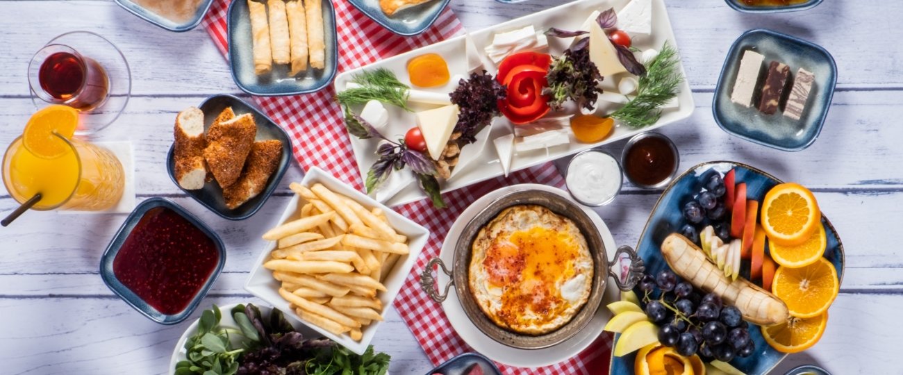 Mediterranean food on villa holidau