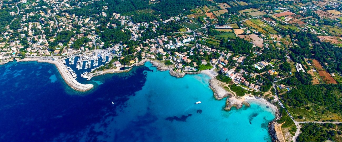 Majorca coastline with villa holidays