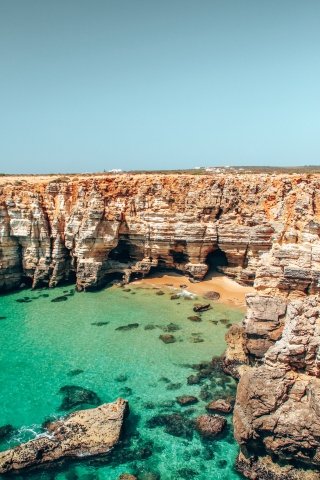 Beach and cliffs, Algarve, Portugal