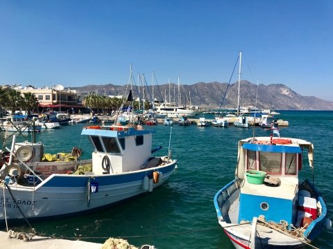 Boats in Kos harbour, Greece