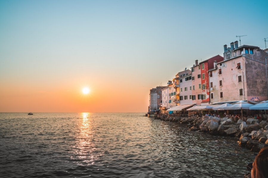 Rovinj coast in Croatia