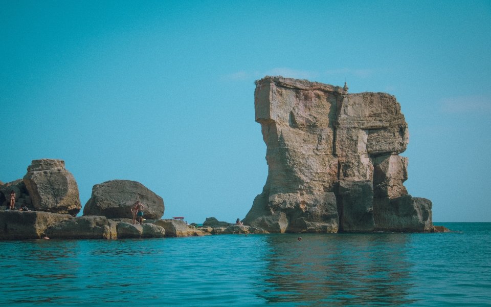 Rock formation off Lecce coastline