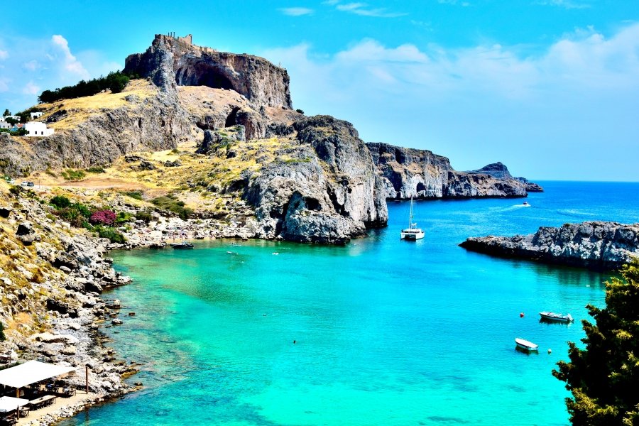 Coves in Rhodes, Greece