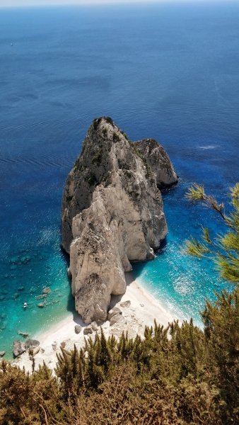 View of rocks from Shipwreck Bay, Zakynthos