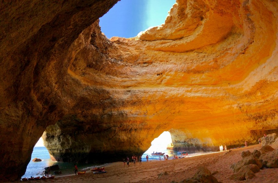 Lagoa cave on beach, Algarve, Portugal