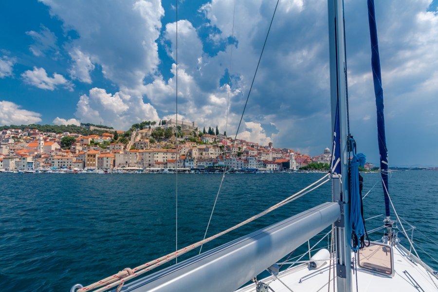Sibenik view from boat trip