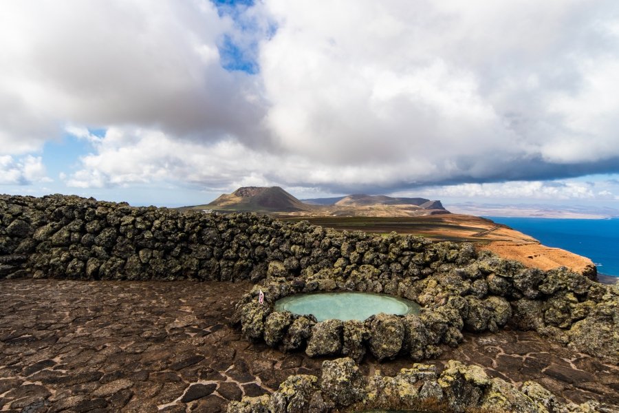 Lanzarote crater and sea