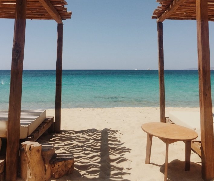 Sunbeds on the beach