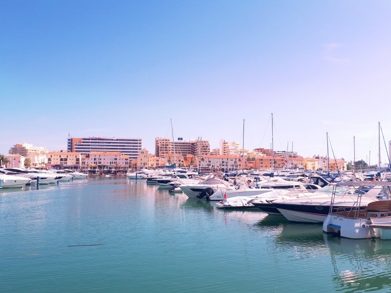 Vilamoura Marina with yachts, Algarve, Portugal
