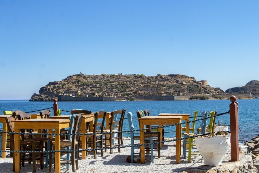 View of Spinalonga island, Crete