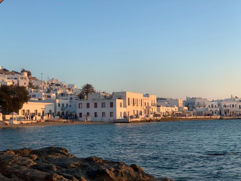 Ornos coastline and beach, Mykonos