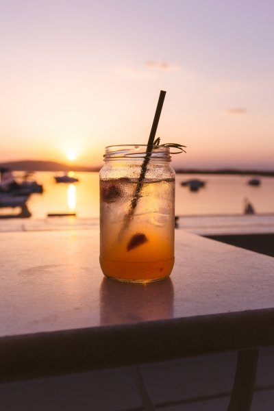 Sunset cocktails at Vourvourou, Halkidiki, Greece