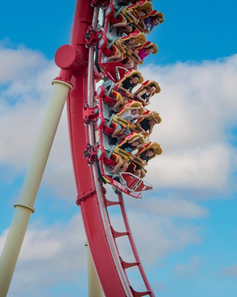 Roller coaster at Universal Studios, Florida