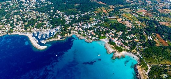 Majorca coastline with villa holidays